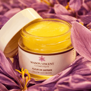 Baume soin lèvre à la fleur de safran maison vincent cosmetique